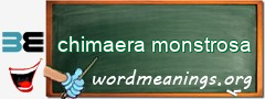 WordMeaning blackboard for chimaera monstrosa
